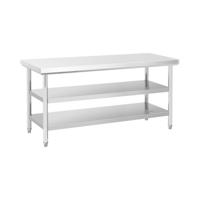 RVS werktafel - ECO - 70 x 180 cm - 600 kg - tussenplank - Royal Catering