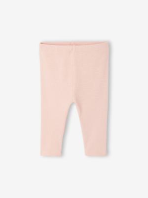 Baby legging in geribbelde tricot lichtroze