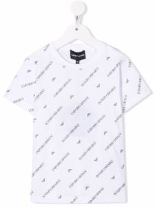 Emporio Armani Kids t-shirt à logo imprimé - Blanc