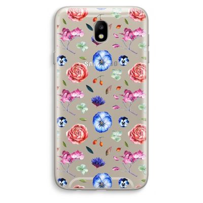 Bloemetjes: Samsung Galaxy J7 (2017) Transparant Hoesje