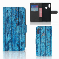 Xiaomi Mi A2 Lite Book Style Case Wood Blue
