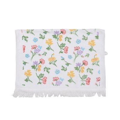 Gastendoekje Wit geel Bloemen