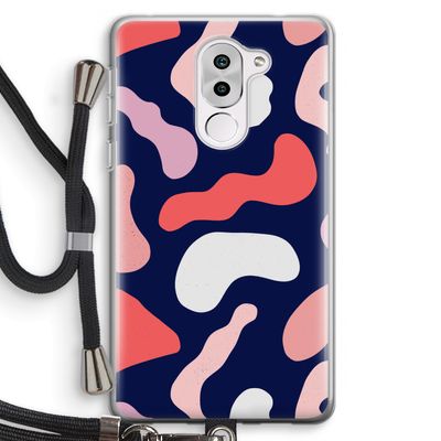 Memphis Shapes Pink: Honor 6X Transparant Hoesje met koord