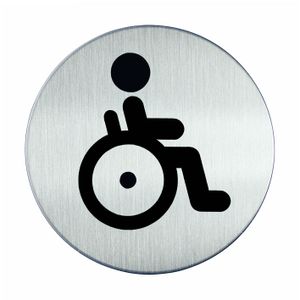 Novioproducts Pictogram zelfklevend rond WC minder valide RVS