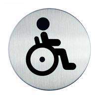 Novioproducts Pictogram zelfklevend rond WC minder valide RVS - thumbnail