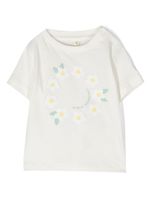 Stella McCartney Kids t-shirt fleuri à logo - Blanc - thumbnail