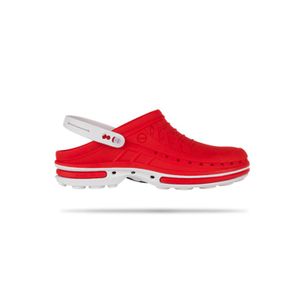 Wock 2564-17 Clog 17 Klomp Hielband - Wit/Rood
