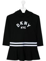 Dkny Kids robe-hoodie à logo imprimé - Noir