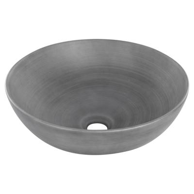 Differnz Slim waskom keramiek | betonlook donkergrijs | Ø 39.5 x 13.5 cm