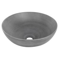 Differnz Slim waskom keramiek | betonlook donkergrijs | Ø 39.5 x 13.5 cm