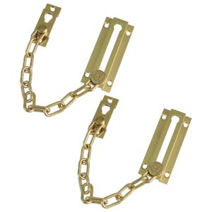 AMIG deurketting - 2x - messing - goud - 18 cm - incl schroeven - inbraakbeveiliging