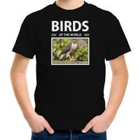 Havik vogel foto t-shirt zwart voor kinderen - birds of the world cadeau shirt Haviks liefhebber XL (158-164)  -