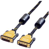 ROLINE GOLD Monitorkabel DVI, M-M, (24+1) dual link, 1 m - thumbnail