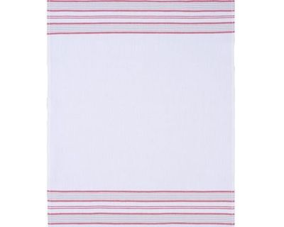 Clarysse Theedoek Timeless Rood (Wit/Rode streep)