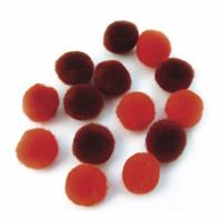 Rayher knutsel pompons - 60x - rood - 15 mm - Hobby en knutselen