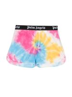 Palm Angels Kids short de sport à imprimé tie-dye - Rose