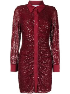 In The Mood For Love robe boutonnée à ornements en sequins - Rouge