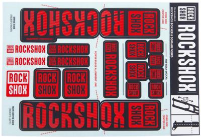 ROCKSHOX Decal set red