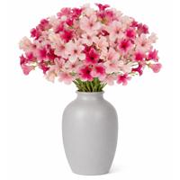 Boeket Kunstbloemen Petunia takken - H89 cm - roze en lichtroze - 8x stelen kunstbloemen