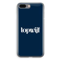 Topwijf Navy: iPhone 8 Plus Transparant Hoesje