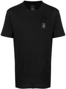 Armani Exchange t-shirt en coton à patch logo - Noir