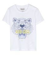 Kenzo Kids t-shirt à imprimé Tiger - Blanc