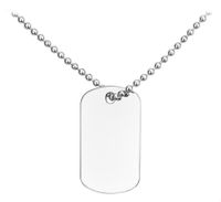 TFT Zilveren Ketting Dogtag Gediamanteerd 2,0 mm x 60 cm