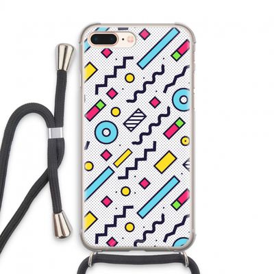 8-bit N°8: iPhone 8 Plus Transparant Hoesje met koord
