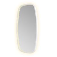 Spiegel Hotbath &MORE 80x40 cm LED-Verlichting Spiegelverwarming Deens Ovaal Mat Wit