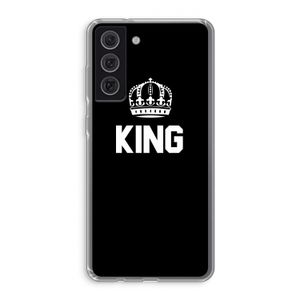 King zwart: Samsung Galaxy S21 FE Transparant Hoesje