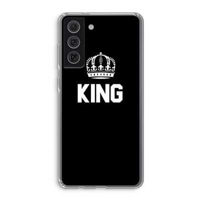 King zwart: Samsung Galaxy S21 FE Transparant Hoesje