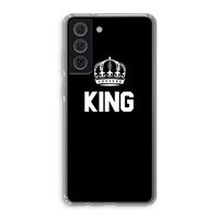 King zwart: Samsung Galaxy S21 FE Transparant Hoesje