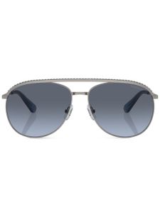 Swarovski lunettes de soleil à monture pilote - Gris