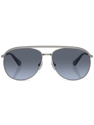 Swarovski lunettes de soleil à monture pilote - Gris