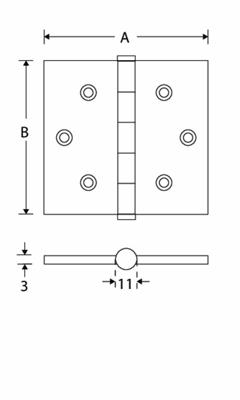 Kogellager scharnier ReH 89x89mm MAN vla Kogellager scharnier ReH 89x89mm MAN vla