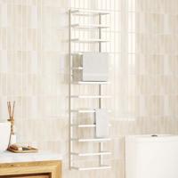 VidaXL Handdoekenrek 24x12x96 cm staal wit