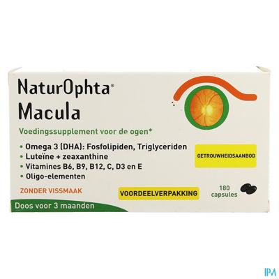 Naturophta Macula Voedingssupplement Ogen 180 Capsules