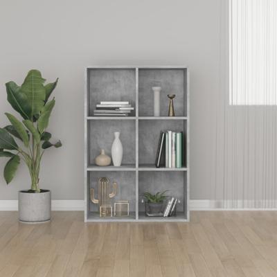 Boekenkast/dressoir 66x30x98 cm bewerkt hout betongrijs