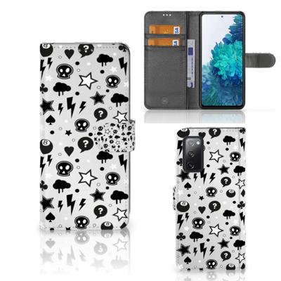 Telefoonhoesje met Naam Samsung Galaxy S20 FE Silver Punk | Portemonnee hoesje