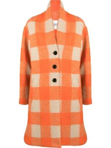 MARANT ÉTOILE manteau boutonné à carreaux - Orange