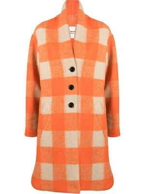 MARANT ÉTOILE manteau Gabriel à carreaux - Orange