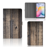 Samsung Galaxy Tab S6 Lite | S6 Lite (2022) Tablet Book Cover Steigerhout - thumbnail