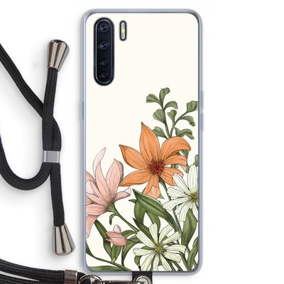 Floral bouquet: Oppo A91 Transparant Hoesje met koord