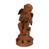 Clayre & Eef Decoratie Beeld Engel 36 cm Bruin Polyresin Religious sculpture Bruin Religious sculpture