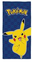 Pokemon strandlaken Pikachu 70 x 140 cm donkerblauw