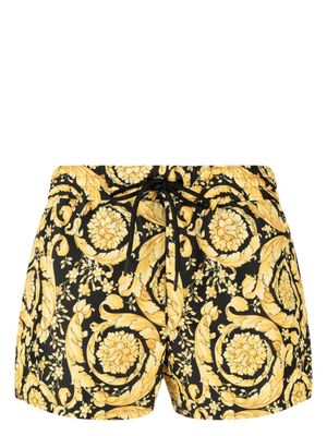 Versace short de bain à imprimé Baroque - Noir