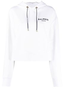 Balmain hoodie à lien de resserrage - Blanc