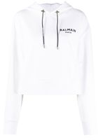 Balmain hoodie à lien de resserrage - Blanc - thumbnail