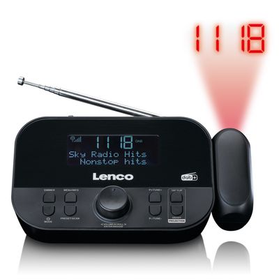 LencoCR-615 Wekker radio Zwart