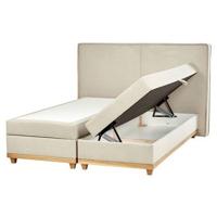 Beliani - DYNASTY - Boxspringbed - Beige - 160 x 200 cm - Polyester